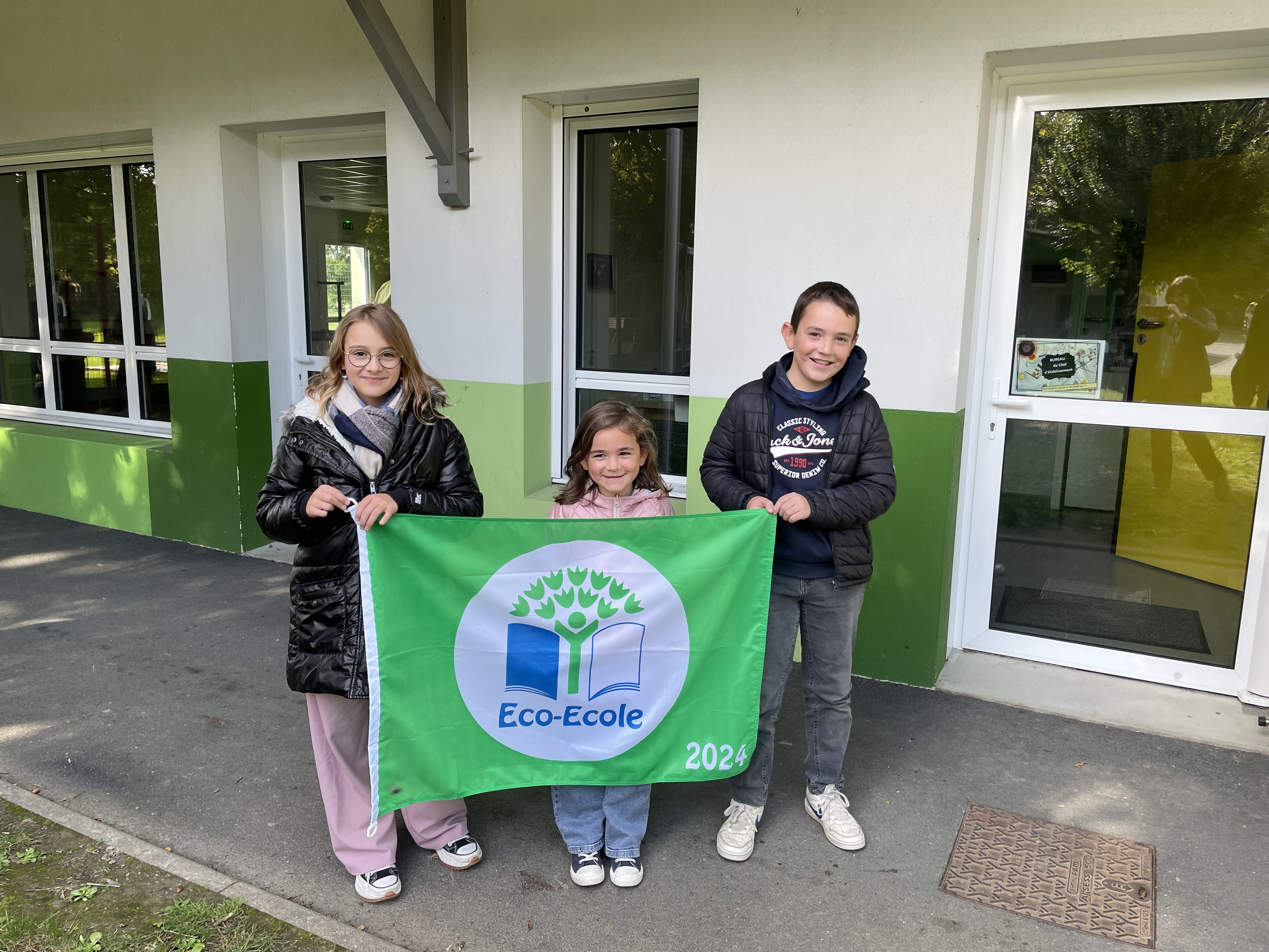 Drapeau éco école année 1